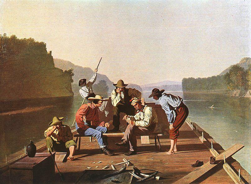 Raftsmen Playing Cards, Bingham, George Caleb